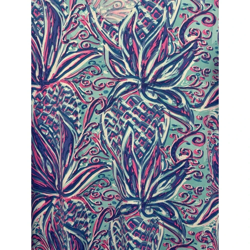 Anthony's Resort Wear Womens Dress Medium Abstract Coral Coastal Print